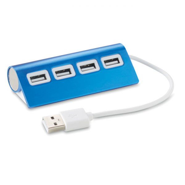 Hub 4 porte USB blu