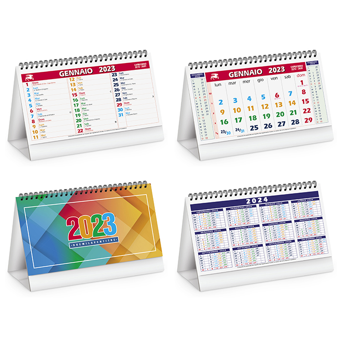 Calendario da tavolo mensile Colors personalizzabile